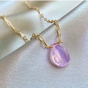 Floating Rose Quartz Necklace